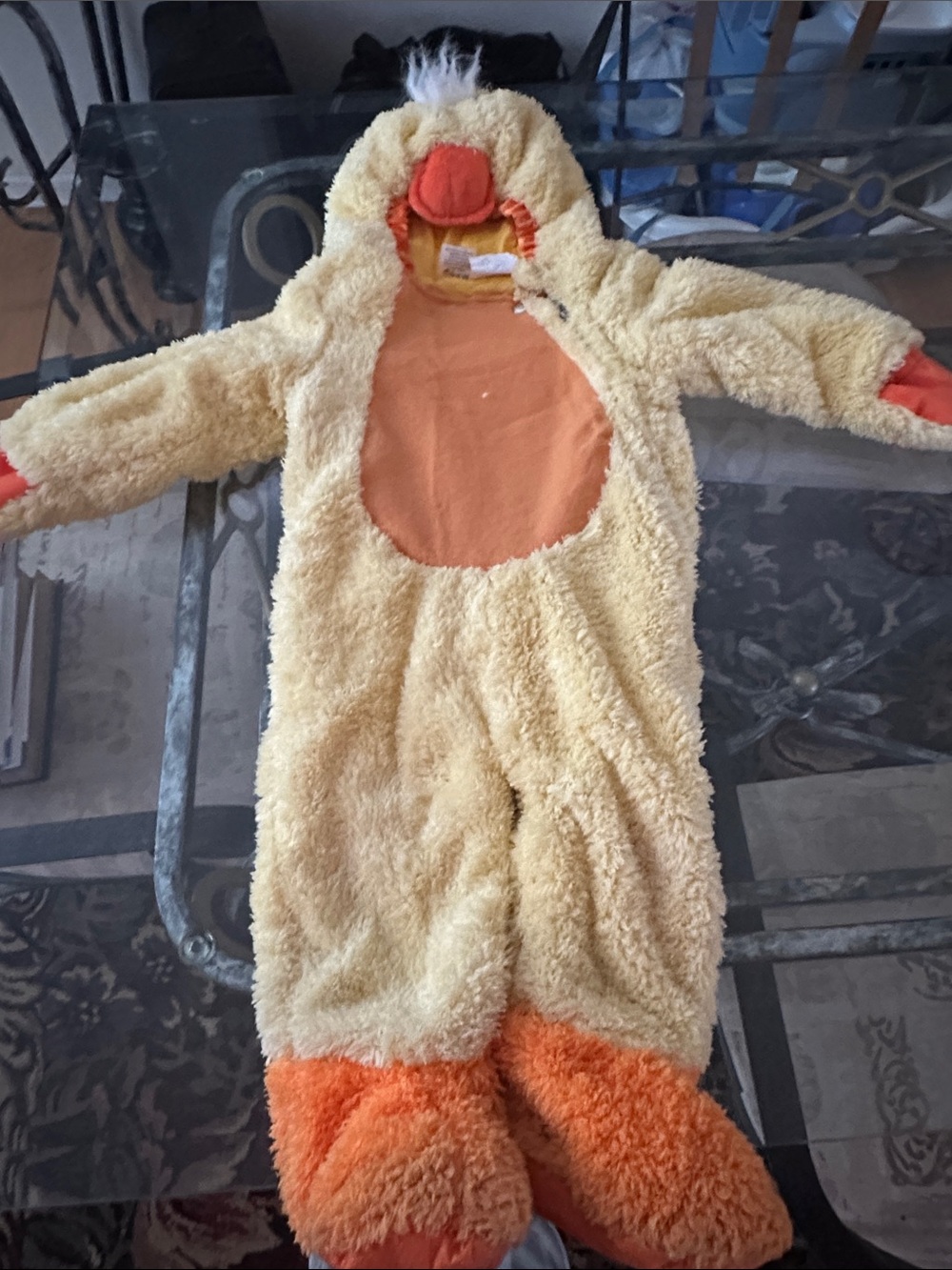 Plush Yellow & Orange Chick Costume